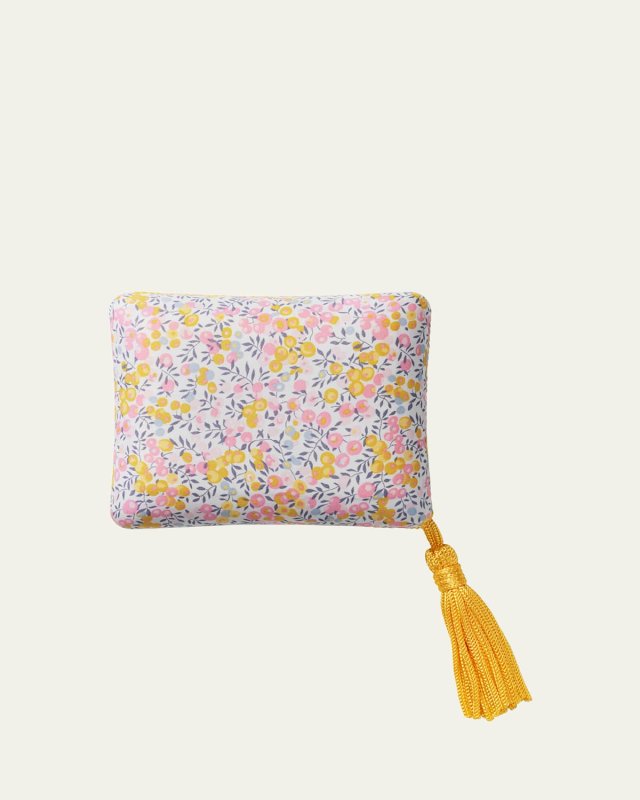 Velvet Sonya Canary Small Jewelry Box in Liberty Fabric, 10.5x8.5cm